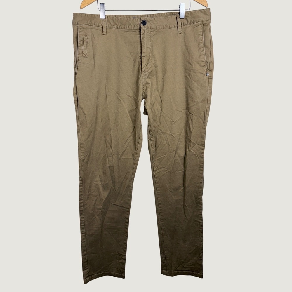Vuori Pants 36 Khaki Meta Chino Performance Stretch Cotton Trousers Mens
